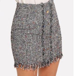 Skirts - FRAYED TWEED SKIRT Skirts - FRAYED TWEED SKIRT